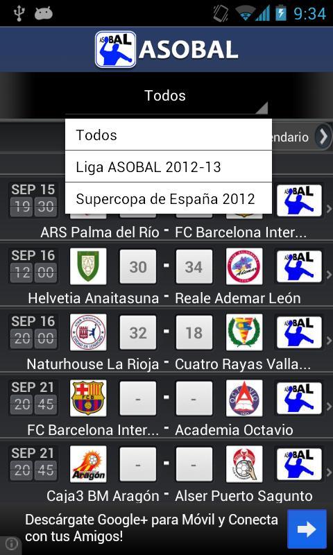 Liga Asobal. My Competition截图2