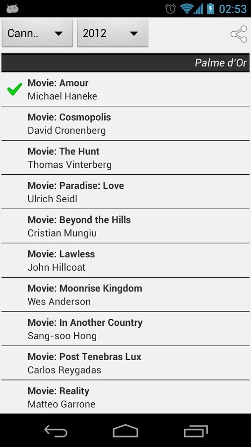 Festival de Cannes Nominations截图1