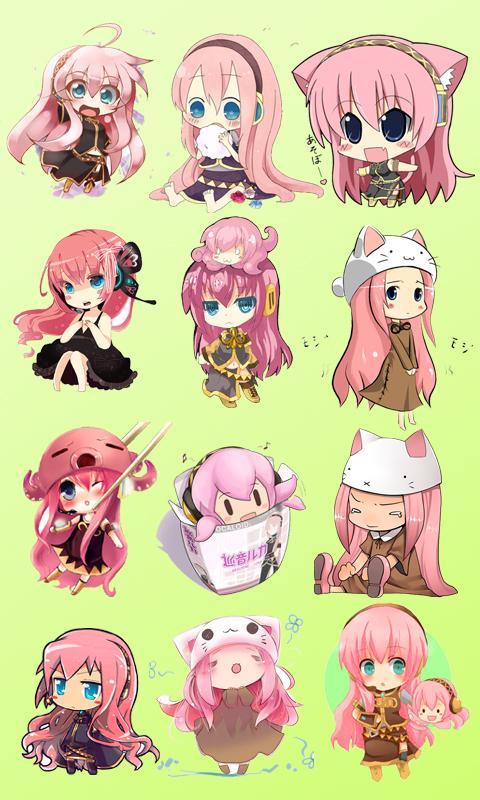 Chibi Luka Clock Widget (2x4)截图2