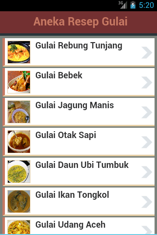 Resep Masakan Gulai截图3