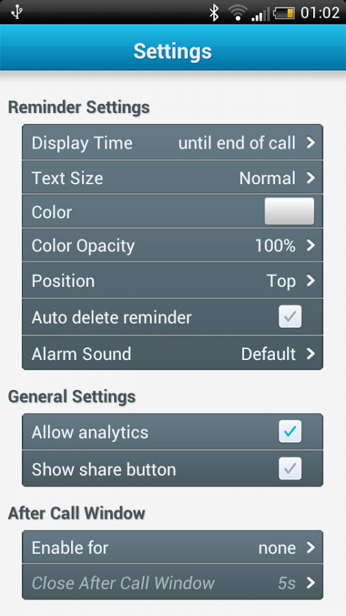 Call Reminder Notes Trial截图5