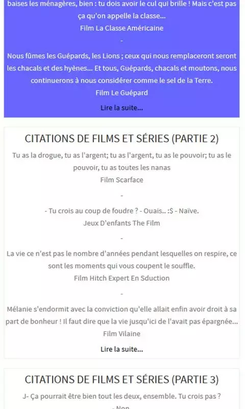 Citations de films et séries截图3