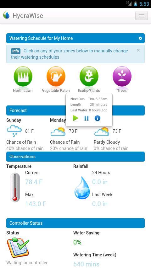 Hydrawise Irrigation截图2