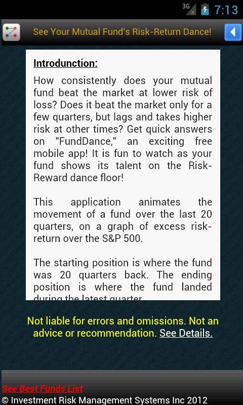 Mutual Fund Risk-Reward Dance!截图4