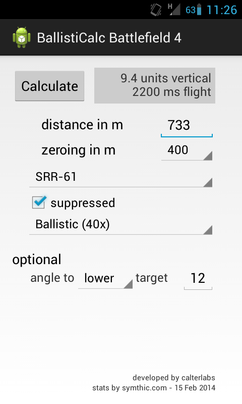 BallistiCalc Battlefield 4截图2