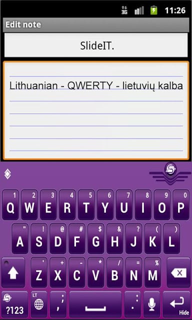立陶宛 - 滑动键盘截图4