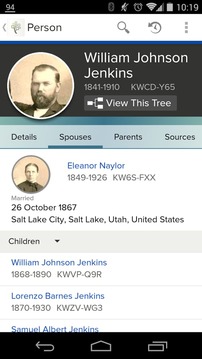 FamilySearch - 家谱树截图