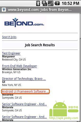 在Beyond.com搜索职位截图3