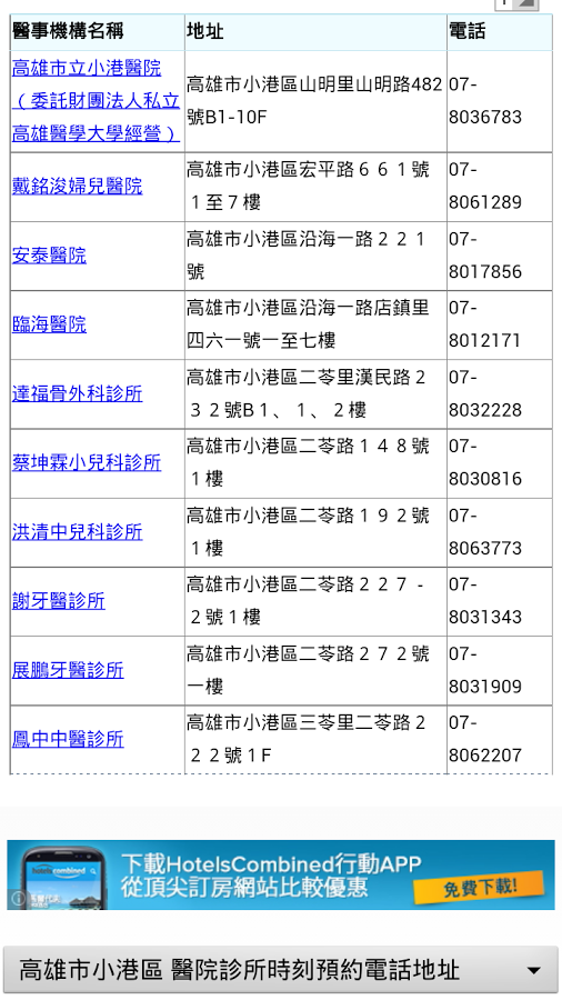 高雄市醫院診所時刻預約電話地址(實用便利)截图6