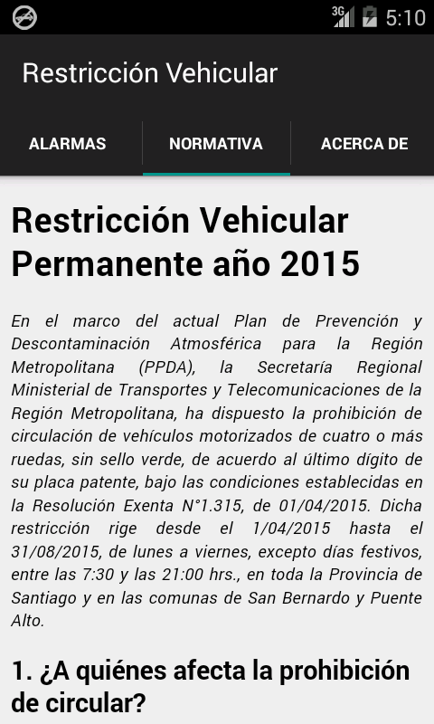 Restricción Vehicular截图8