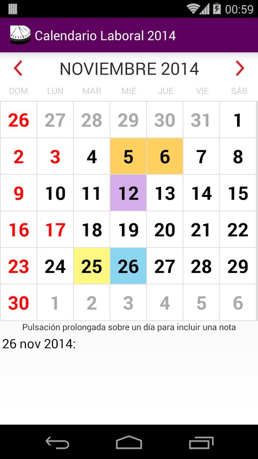 Calendario 2014 Colombia截图1