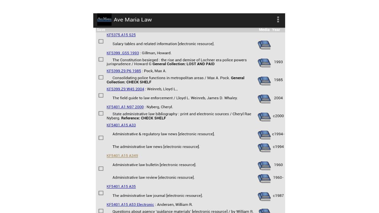 Ave Maria Law Virtual Library截图3