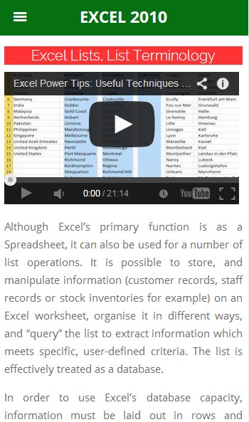 Ms Excel 2010 Tutorials截图1