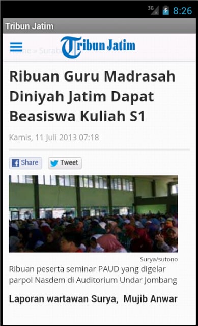 Tribun Jatim Launcher截图1