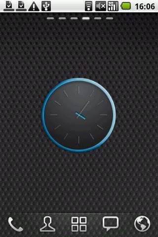 Grey&amp;Blue elegant Clock Widget截图1