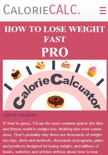 Calories Calculator截图5