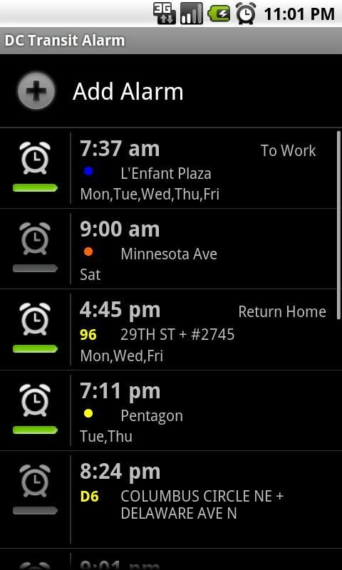 DC Metro Transit Alarm截图2
