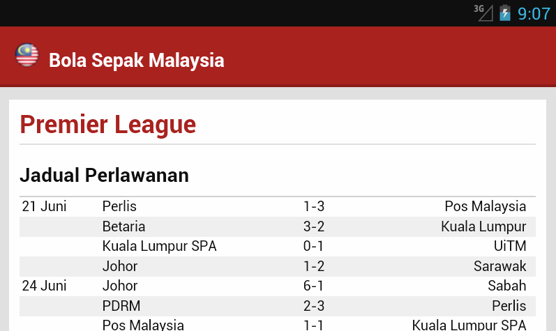 Bola Sepak Malaysia截图2