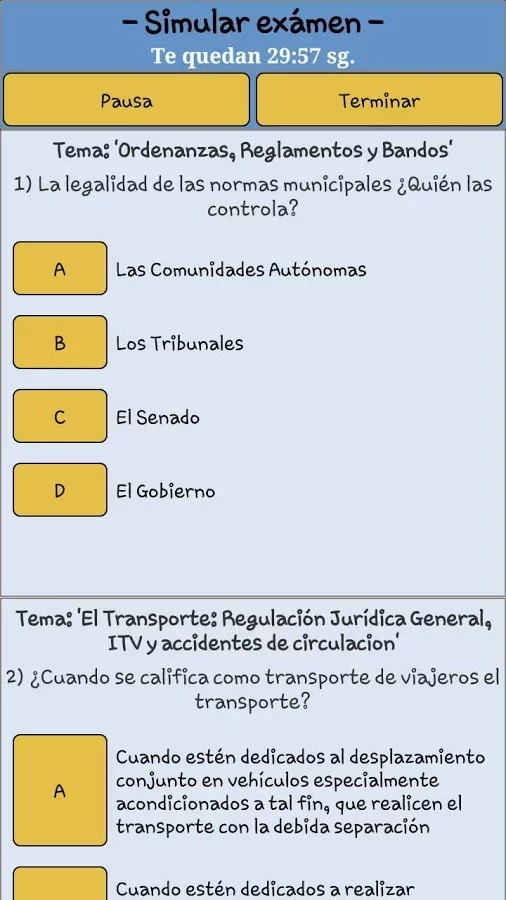 TestOpos Policía Local截图4