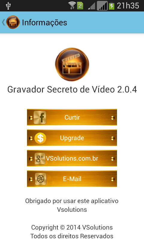 Gravador de Vídeos Secretos截图9