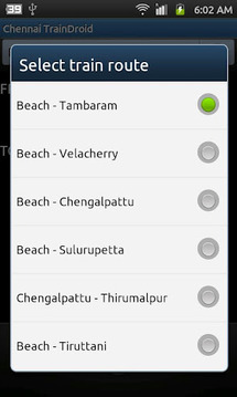 Chennai TrainDroid截图