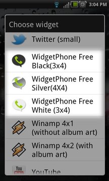 Widget Phone Free - 通话记录截图
