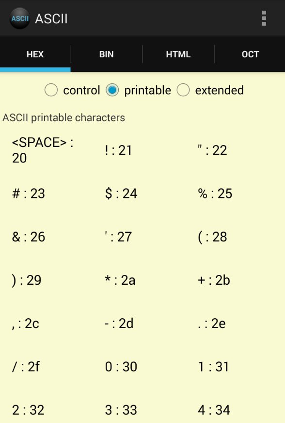 ASCII &amp; HTML Tabelle截图4