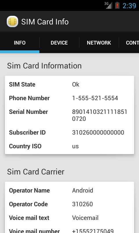 SIM Card Info截图3