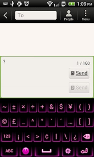 Swipe Neon Pink Keyboard截图2