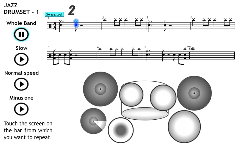 Play Drums Set Jazz 1截图2