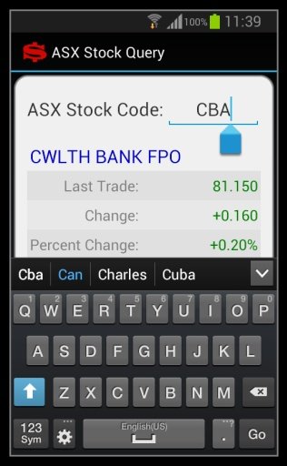 ASX Stock Query截图1