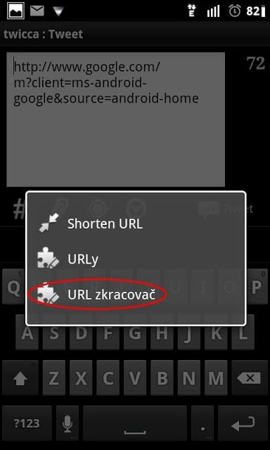 URL Zkracovač pro Twicca截图1