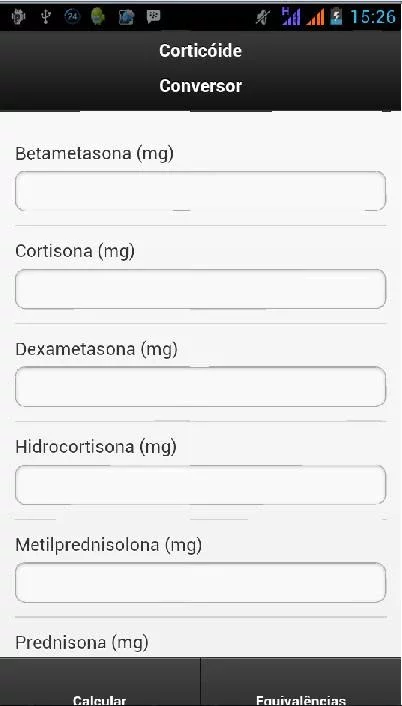 Corticóide Calculadora截图1