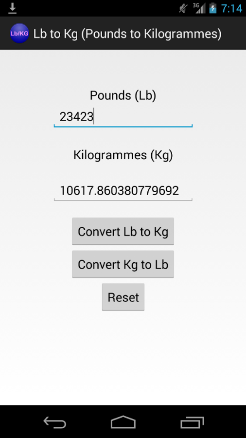 Pound to Kilogram converter截图1