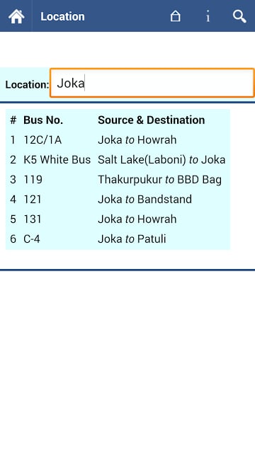 Kolkata Bus Info截图3