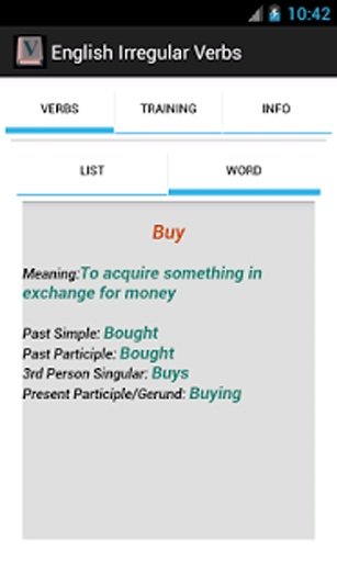 English Irregular Verbs Free截图5