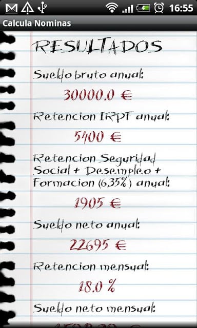 Calculadora de n&oacute;minas截图1