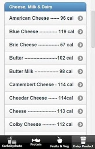 Calories Food Lists截图6