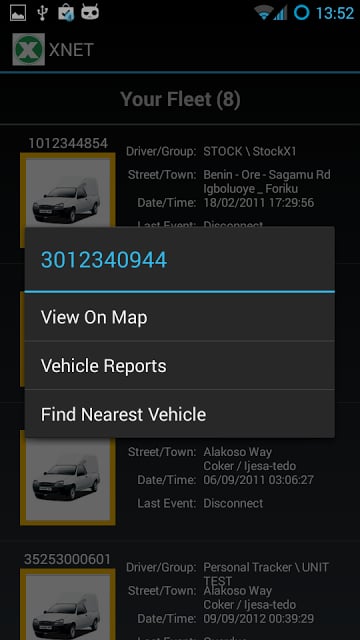 XNET Vehicle Tracking截图2