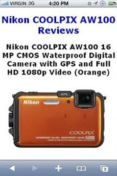 COOLPIX AW100 Camera Reviews截图
