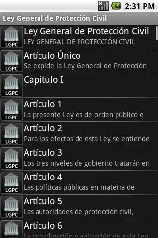 Ley General de Protección Civi截图2