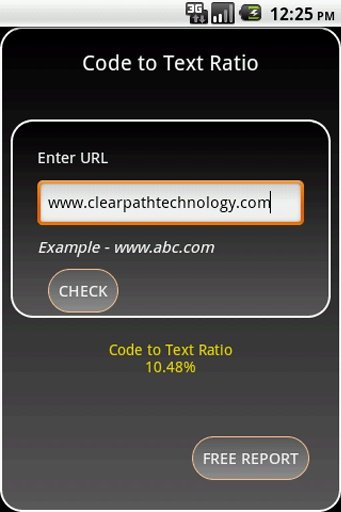 Code to Text Ratio Checker截图2