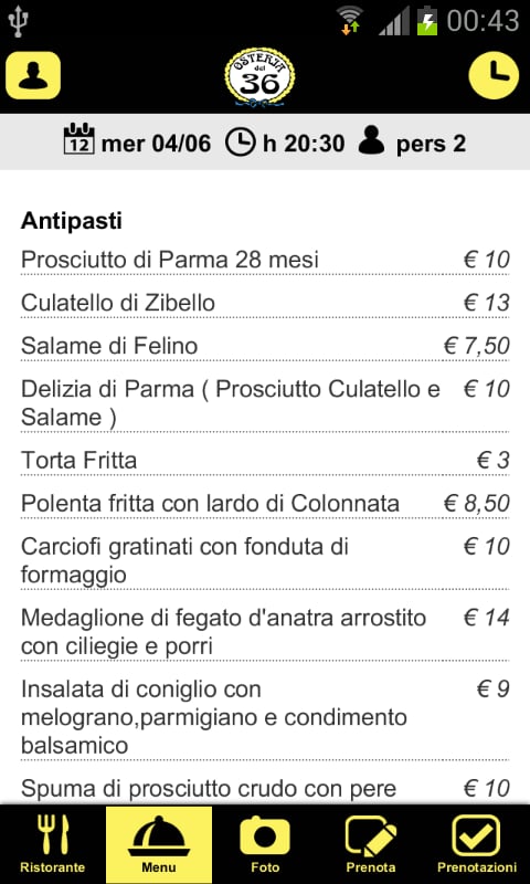 Osteria del 36截图1