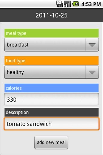 Reste Calorie Diary截图4