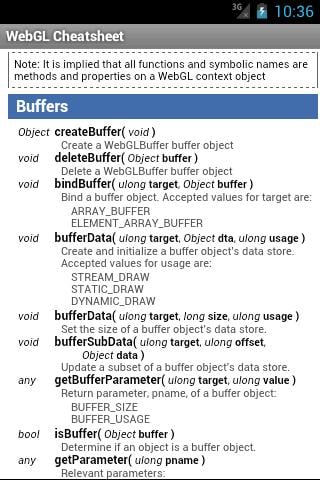 WebGL Cheatsheet截图1