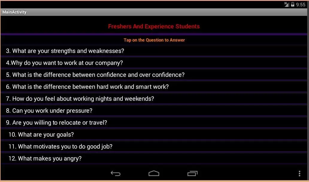 HR Interview Questions截图1