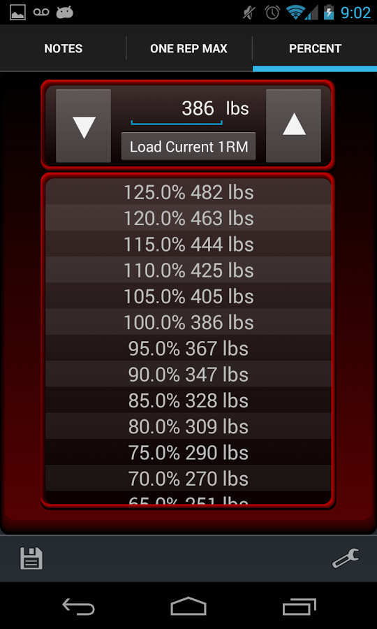 1 Rep Max ★ Ad Free Calculator截图2