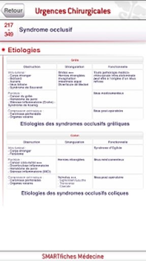 SMARTfiches Urgences Chirurgicales截图2