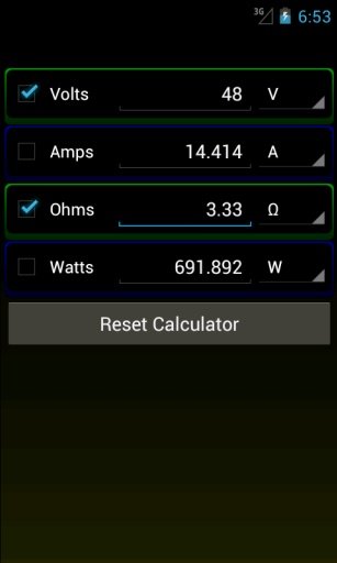 Ohms Law ★ Ad Free Calculator截图2