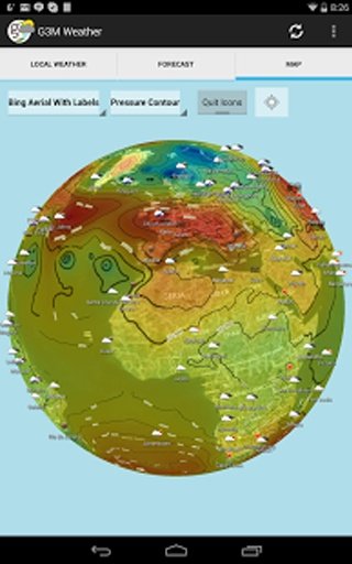 Open Weather Map 3D Glob3截图9